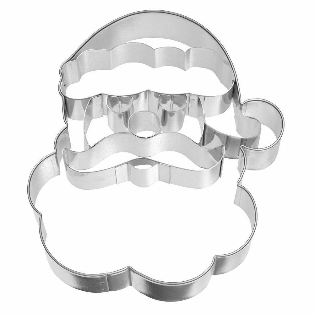 Birkmann Ausstechform Weihnachtsmann-Gesicht 10.4 cm, Edelstahl
