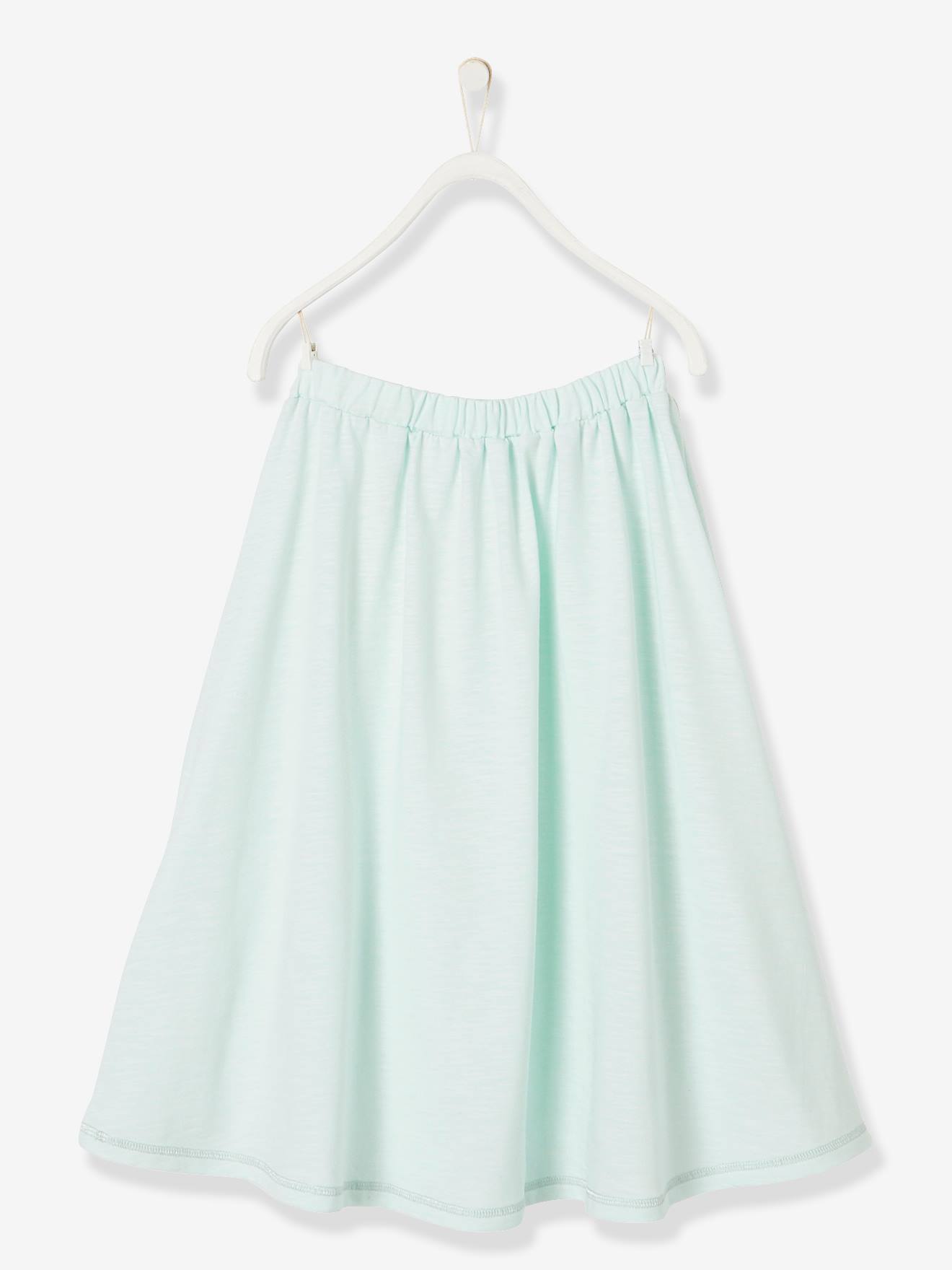 Jupe longue fille vert d'eau