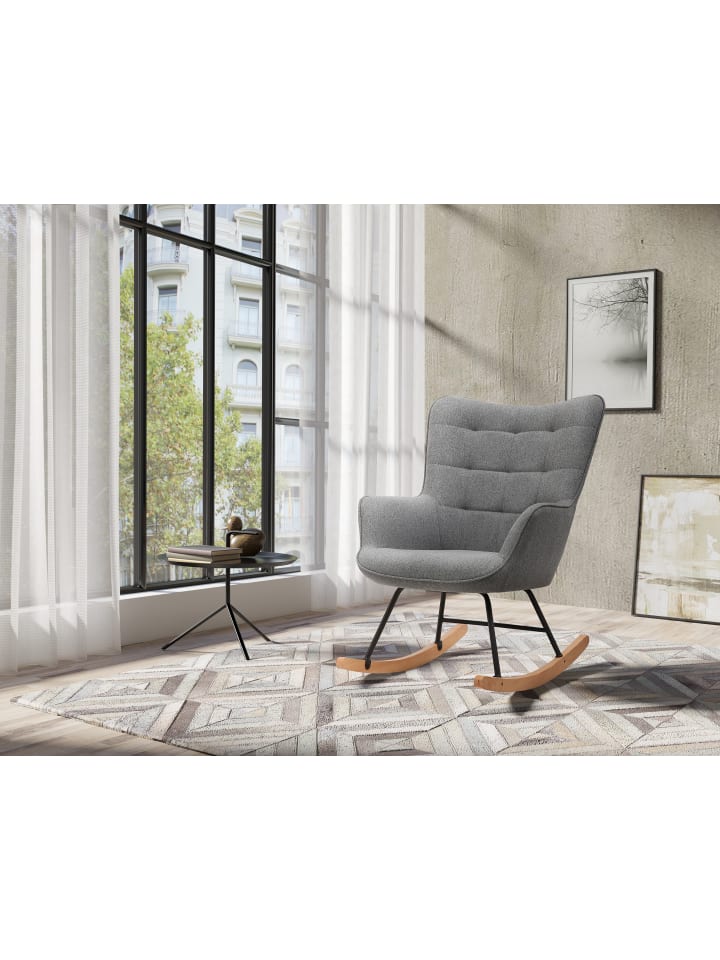 byLiving Schaukelstuhl RICHIE in Grau günstig kaufen onesize