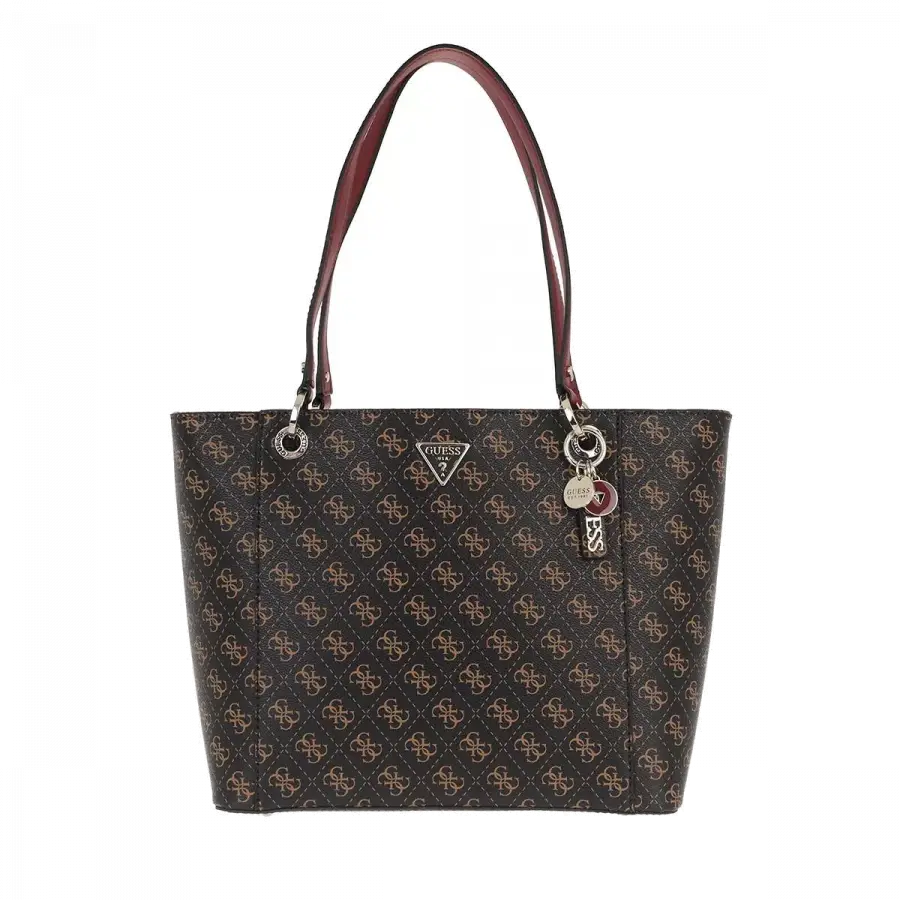 Guess - Guess Handle Bags Textil Brown - braun