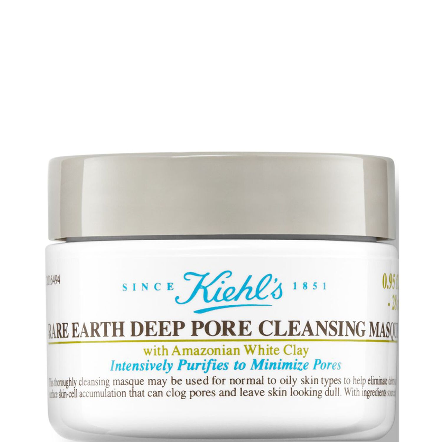 kiehl's Rare Earth Pore Cleansing Masque Masque purifiant et désincrustant à l’argile blanche