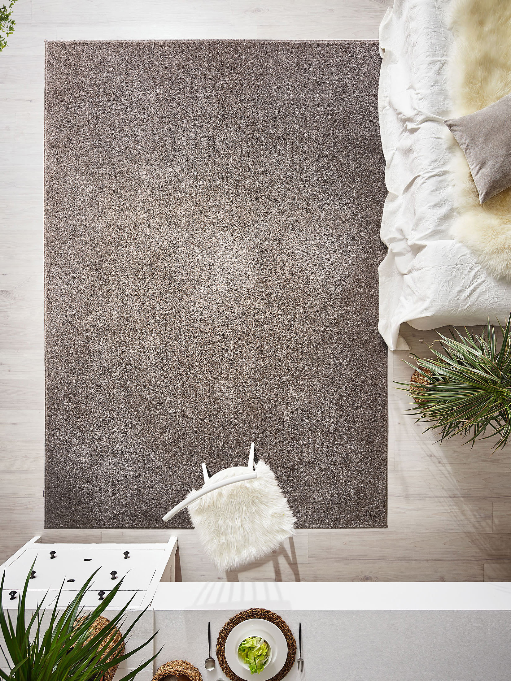 Hardy Uni-Teppich, Taupe