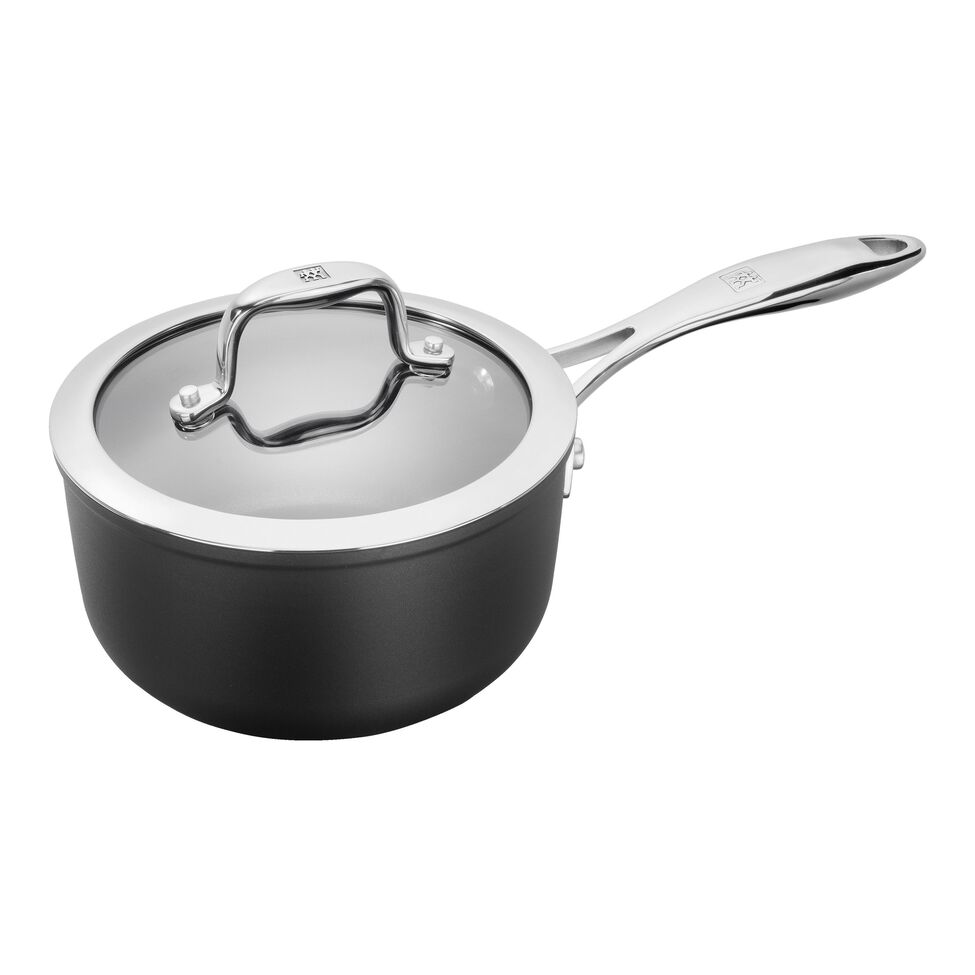 Stieltopf 16 cm, Aluminium, Schwarz