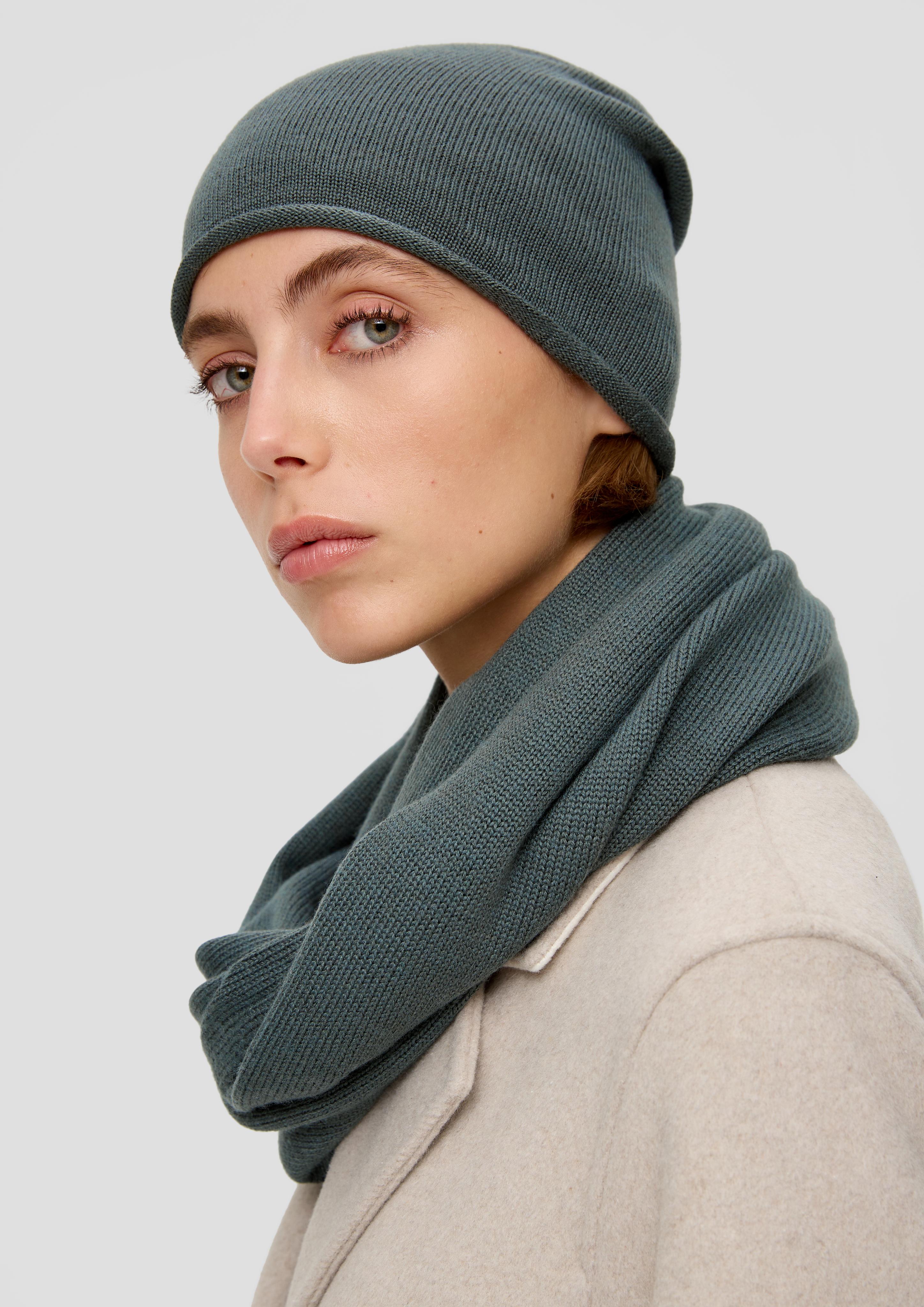 Feinstrick-Beanie aus Wollmix  2133580-7909