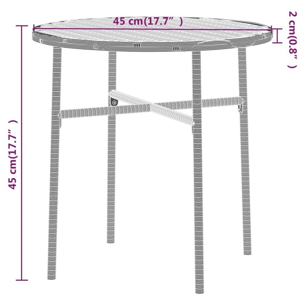 vidaXL Garten-Essgruppe 3-tlg. Garten-Essgruppe Poly Rattan Braun, (3-tlg)