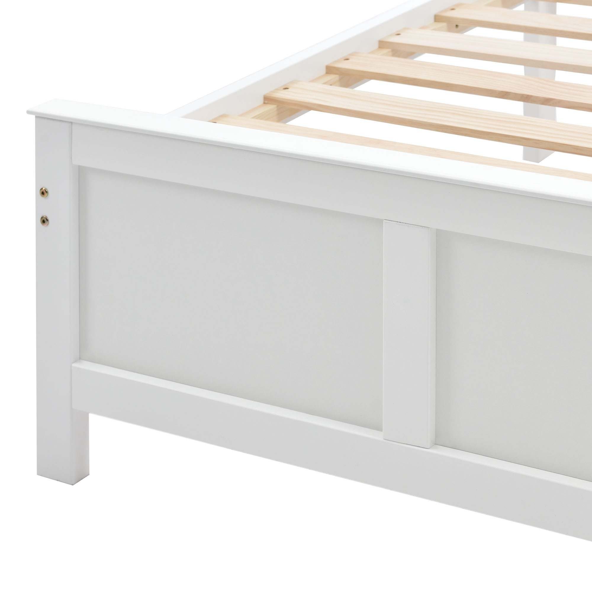 BlingBin Holzbett Jugendbett Erwachsenenbett mit Schubladen 90/140x200cm (1er Set, 1-tlg., Bett Ohne Matratzen), Einzelbett, Doppelbett