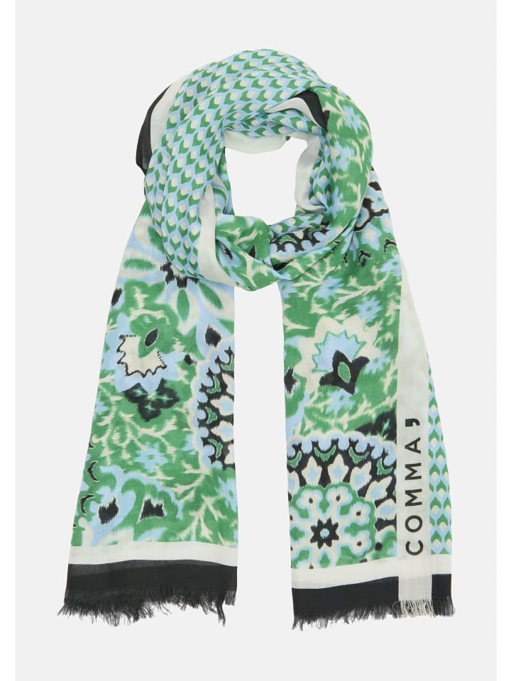 comma Tuch in Grün-mehrfarbig günstig kaufen onesize