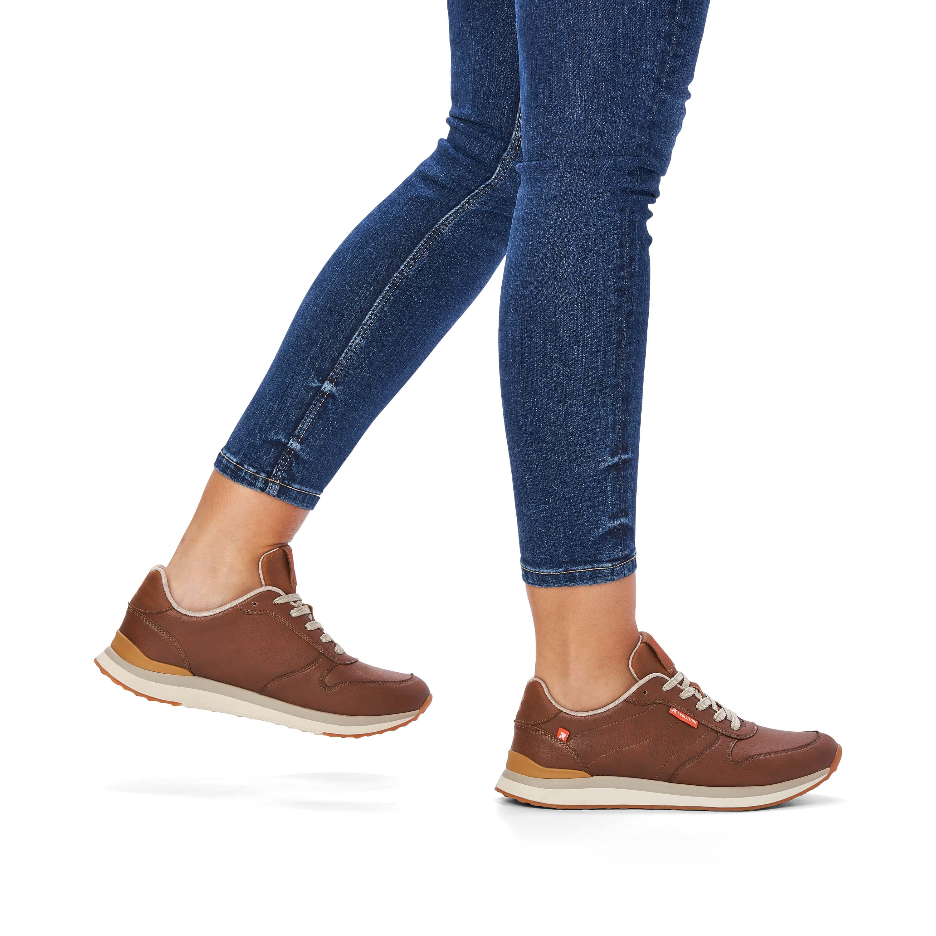 Rieker Damen Sneaker Low wood brown