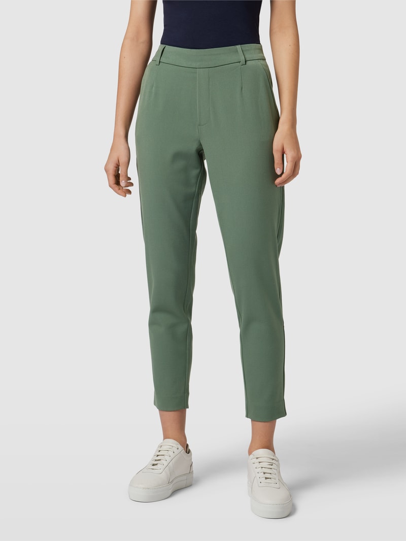 Slim Fit Stoffhose mit Bundfalten Modell 'VARONE' in bottle