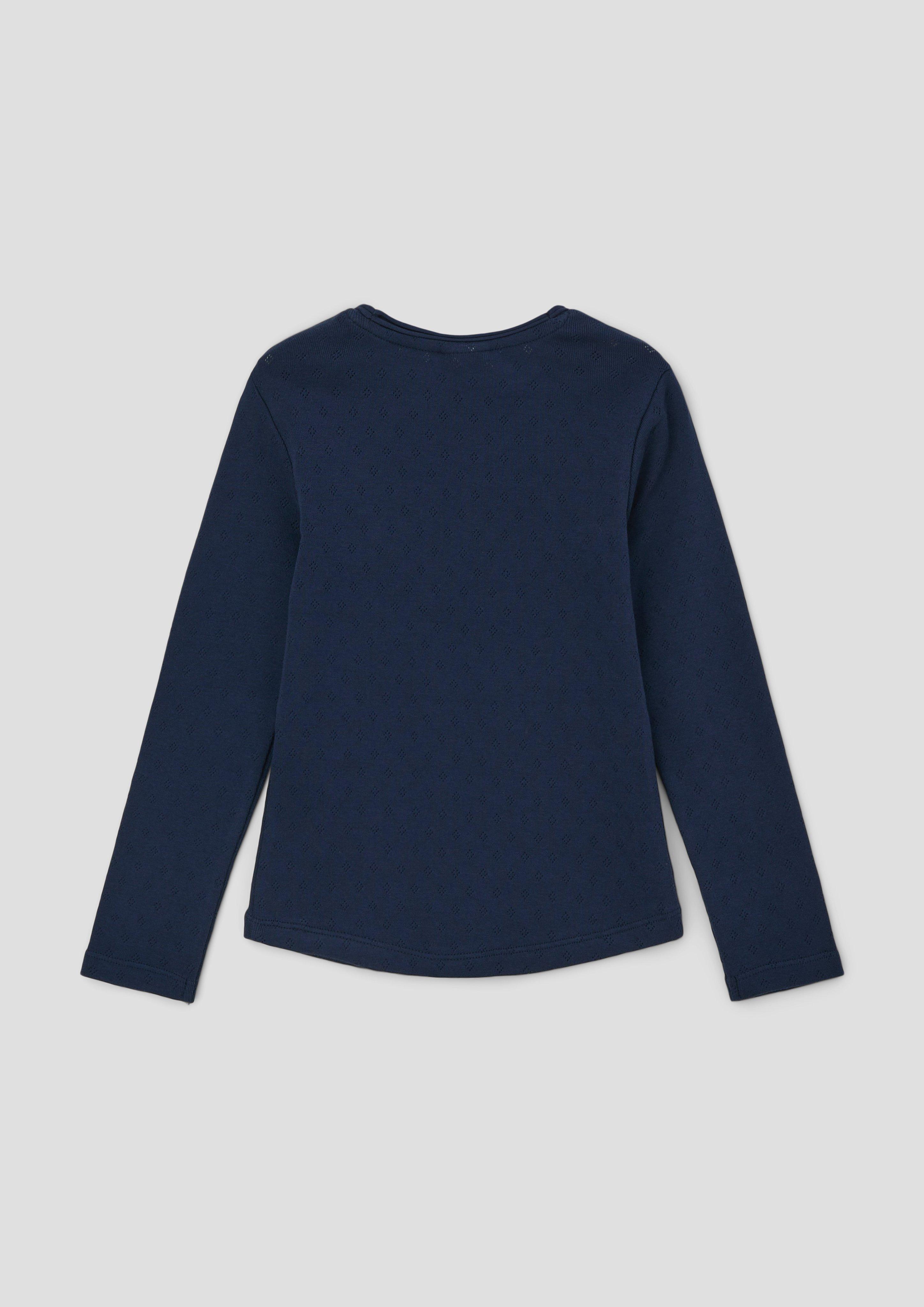 Langarmshirt mit Ajourmuster  2133756-5952