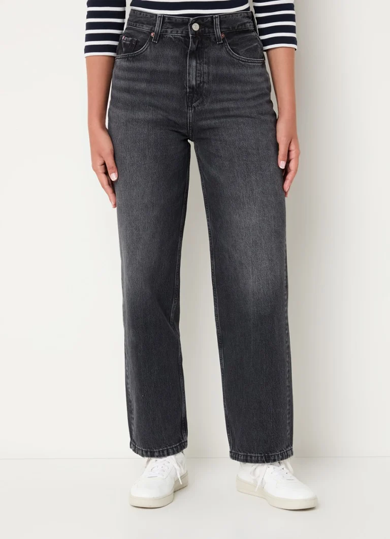 Tommy Hilfiger  High waist straight leg jeans met gekleurde wassing