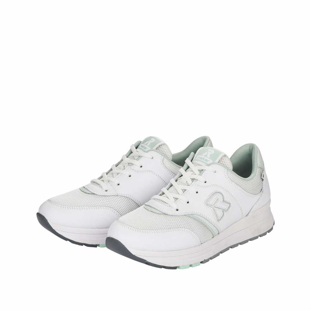 RIEKER Freizeit Schnürer weiss FSK Damen Halbschuhe