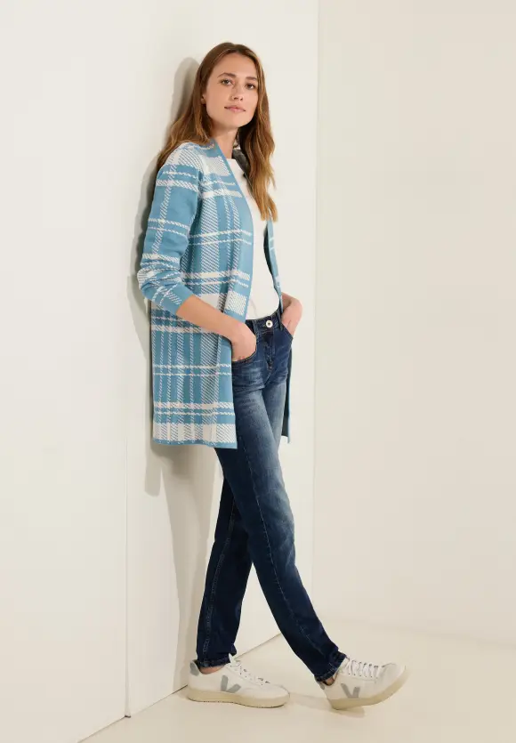 CECIL Karierter Longcardigan