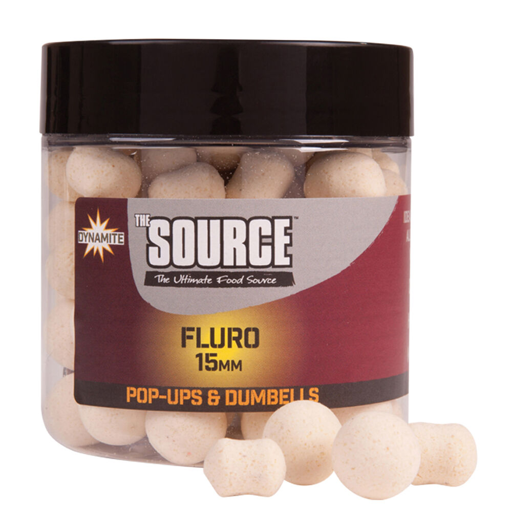 Floating carp boilies, dynamite baits, the source, white fluorescent