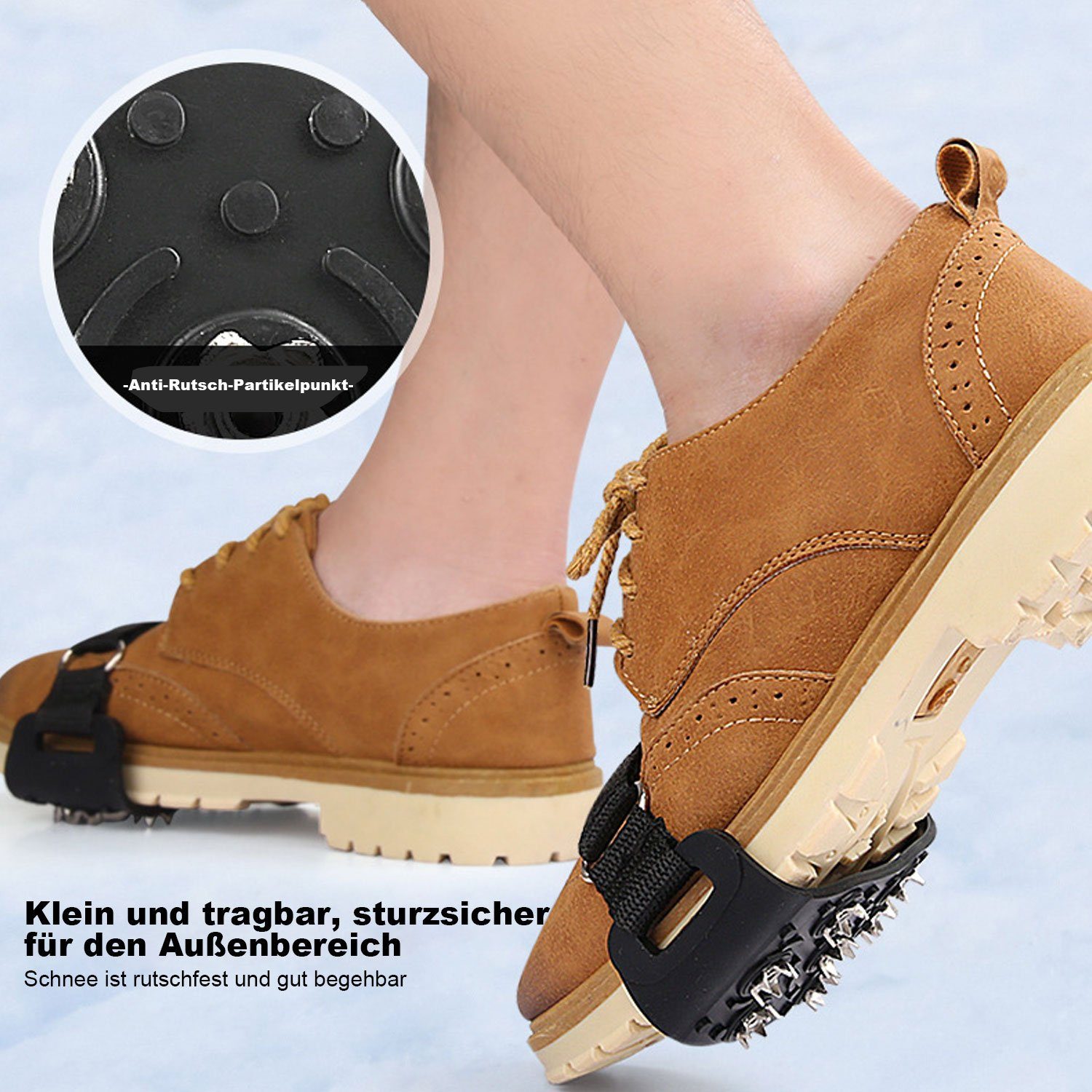 TOPMELON Steigeisen 2paar Schuhspikes Schuhkrallen Silikon Anti-Rutsch-Spikes