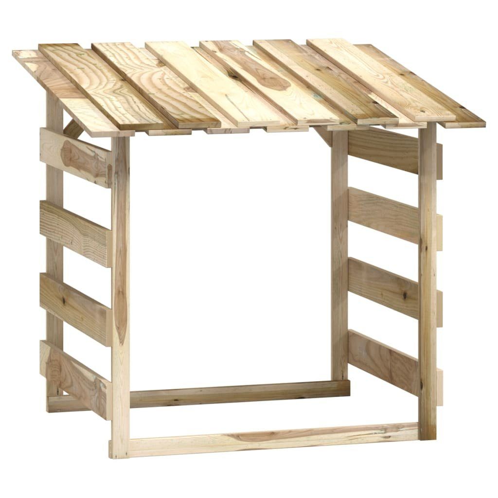 DOTMALL Kaminholzregal Kaminholzunterstand mit Dach aus Kiefernholz, 100x90x200 cm
