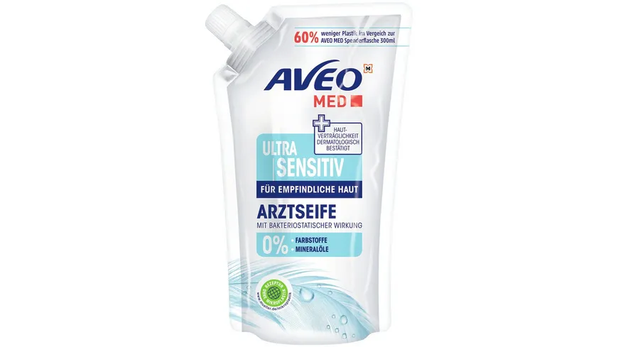 AVEO MED Ultra Sensitiv Arztseife Nachfüllbeutel 500 ml