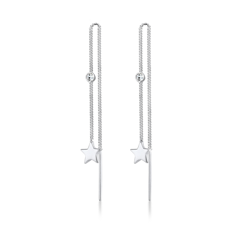 Elli Elli Boucles d'Oreilles Pendentif en 925/1000 argent massif avec cristaux pour da Boucles d'oreilles