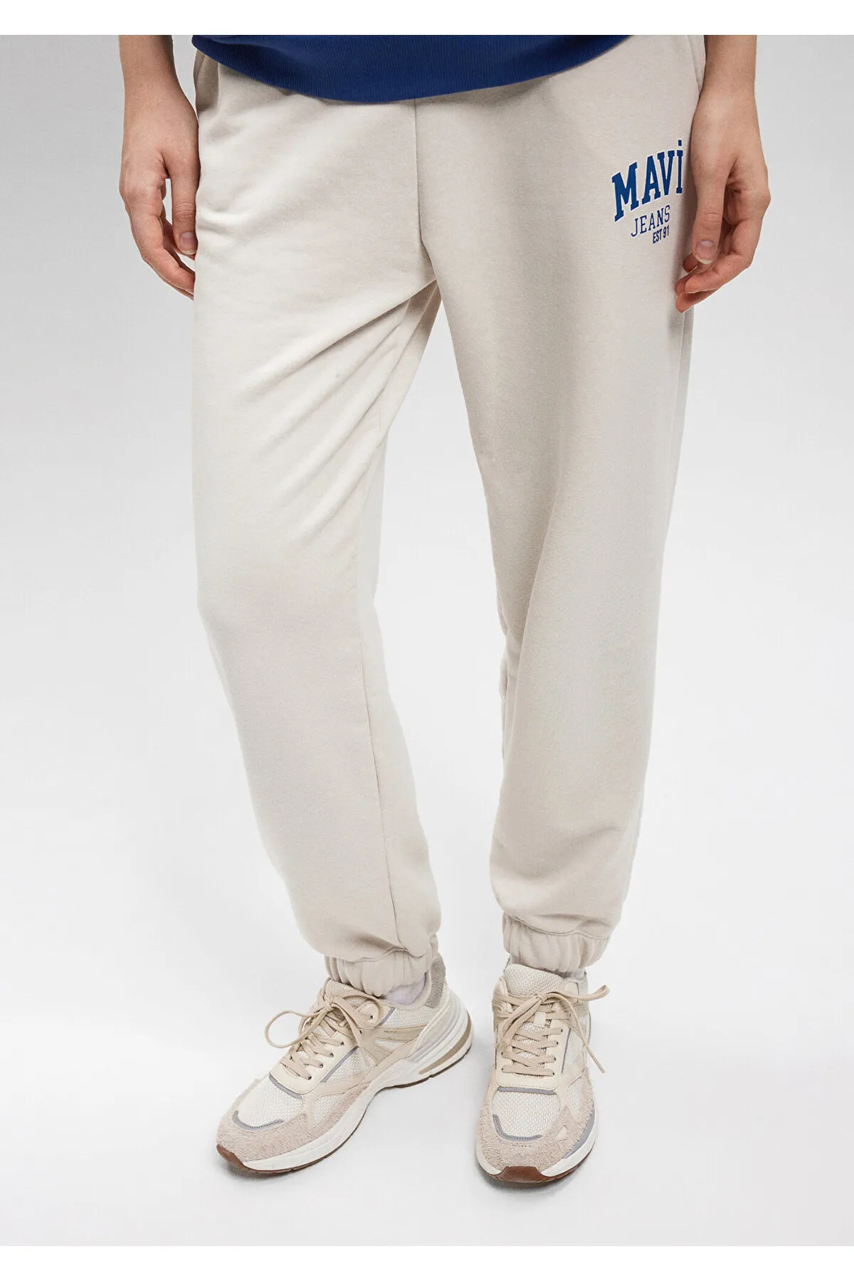 Mavi  Beige Jogginghose mit Logo-Print 1010466-70020