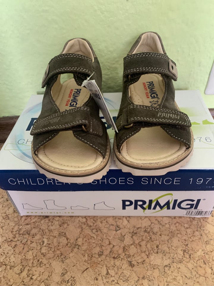 Primigi Leder-Sandalen in Khaki günstig kaufen 28