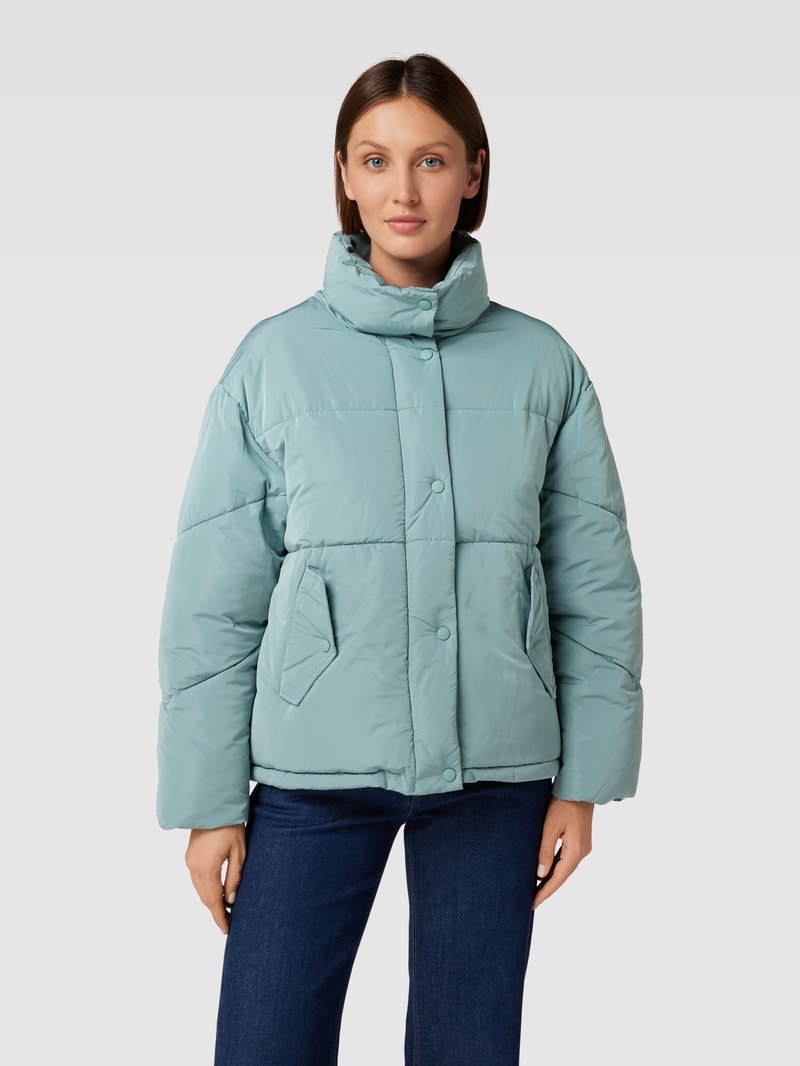 Steppjacke mit Stehkragen in lagune