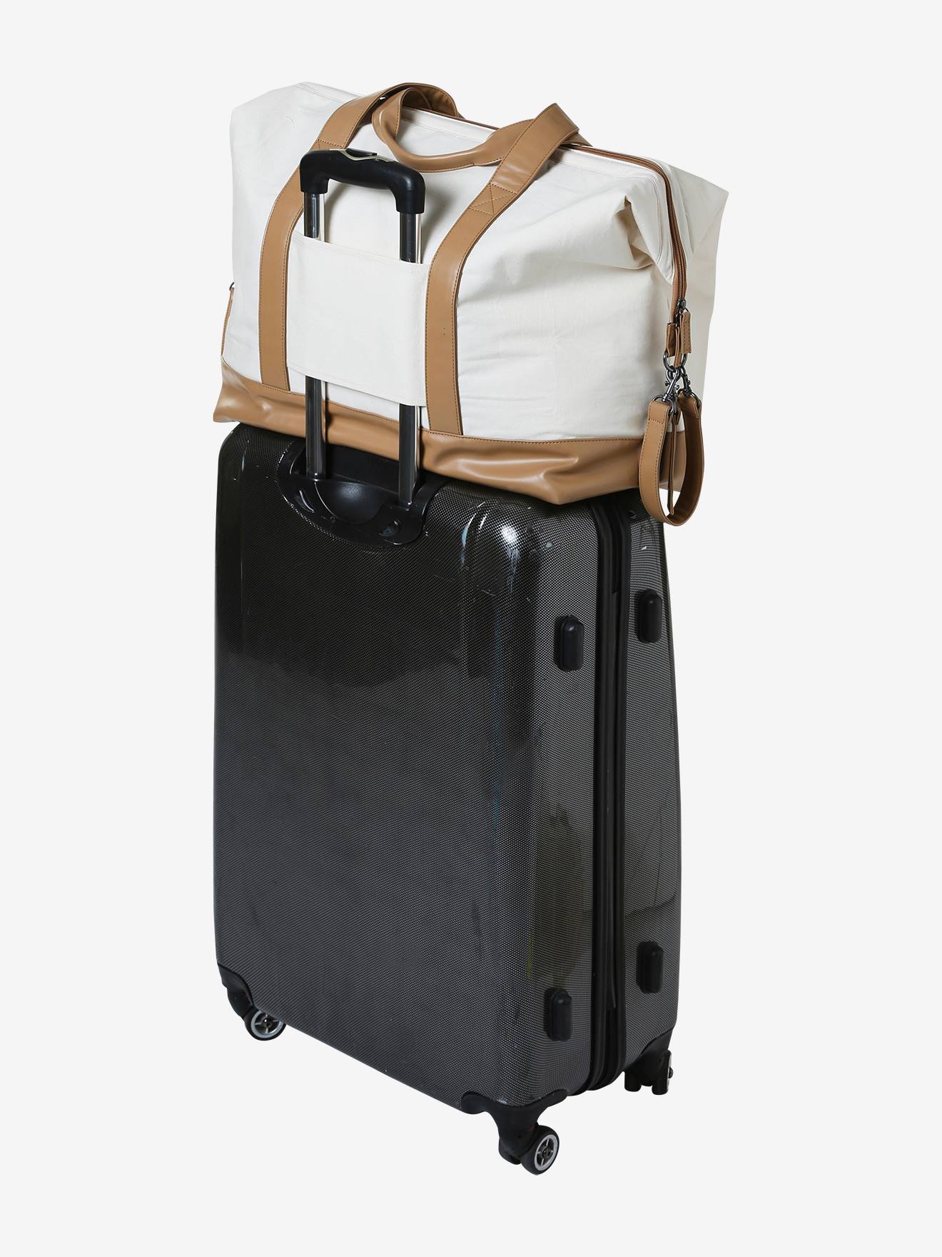 Vertbaudet Eltern Weekender-Wickeltasche MILAN personalisierbar - wollweiß/beige