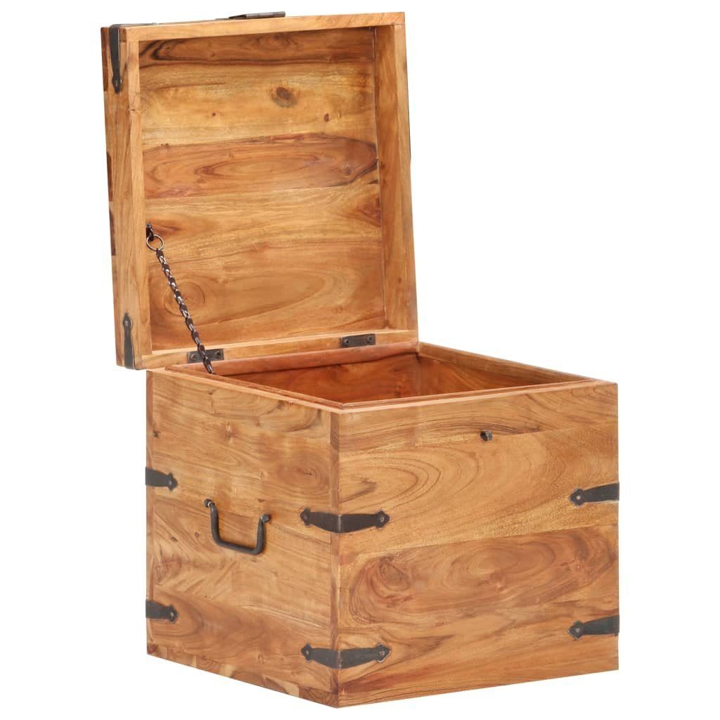 vidaXL Aufbewahrungsbox Truhe 40x40x40 cm Akazie Massivholz (1 St)