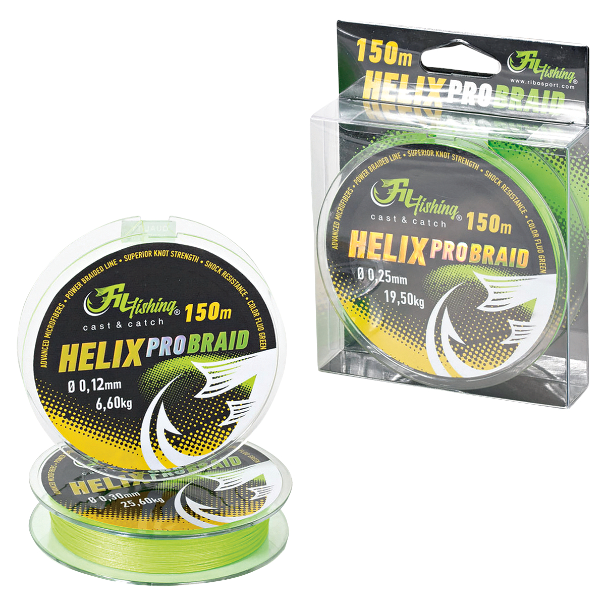 Behr Angelschnur Helix-Pro Braid (fluo-grün, 150 m)