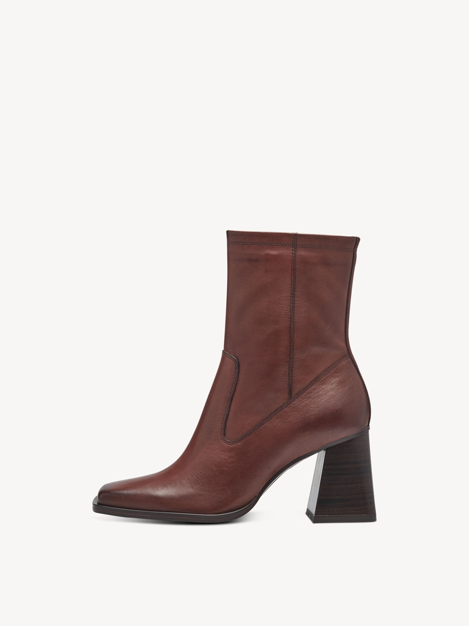 Bottine en cuir - marron