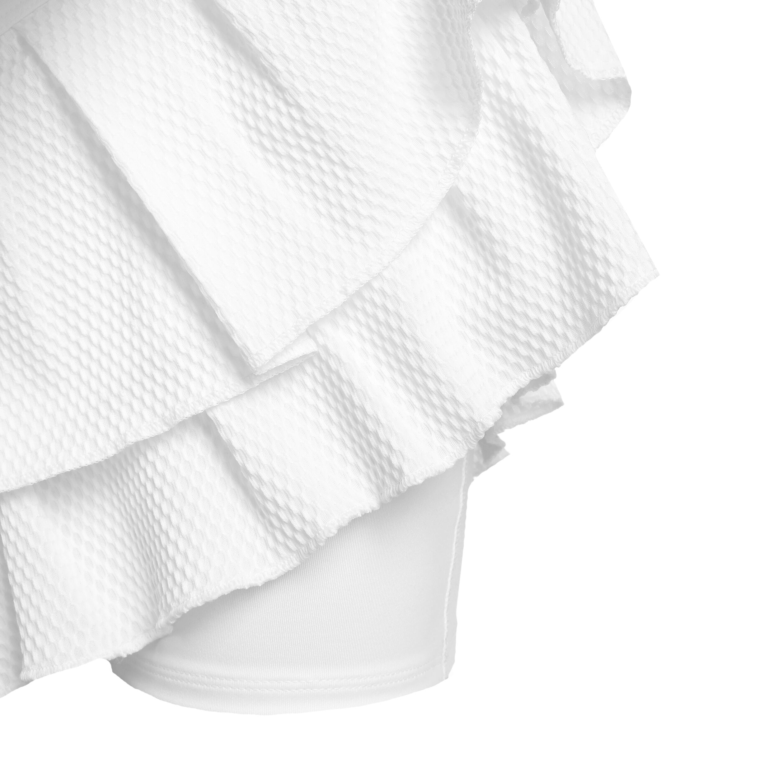 Wavy Pleat Tier Rock Damen - Weiß