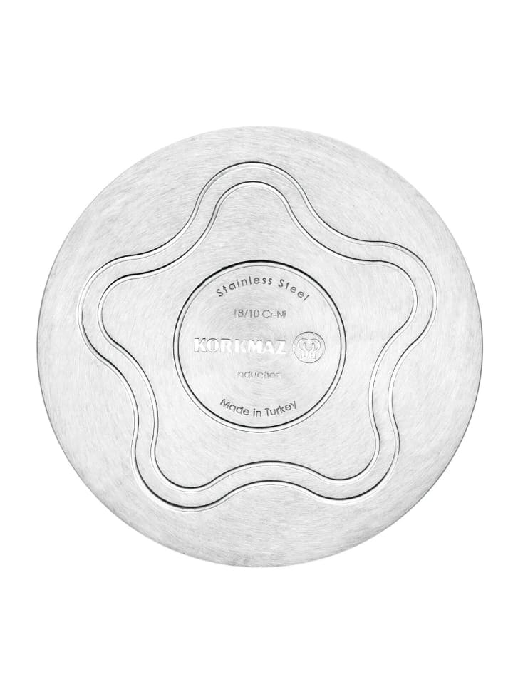 Korkmaz Tombik Kochtopf 24 cm | 3,6 Liter – Robust, effizient, stilvoll in Silber günstig kaufen 24 cm