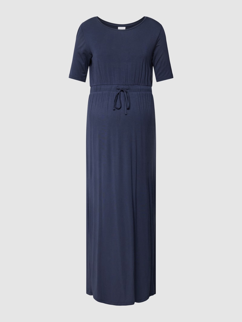Umstands-Midikleid mit Rundhalsausschnitt Modell 'ALISON' in marineblau