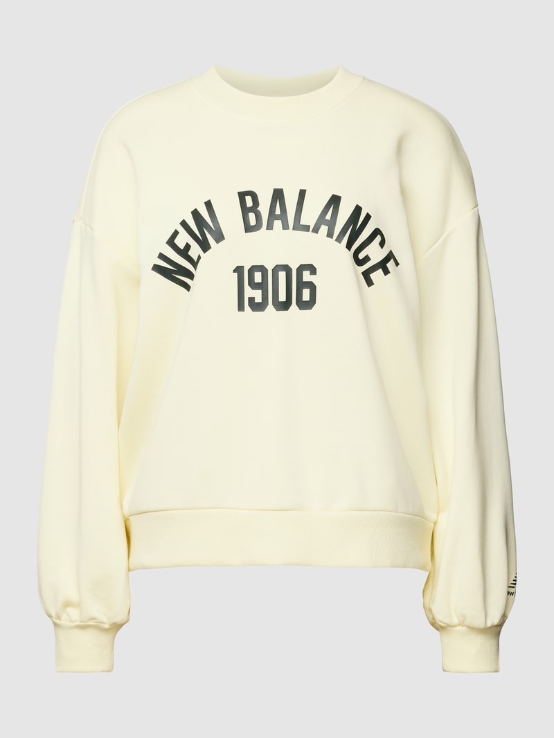 Sweatshirt mit Label-Print in offwhite