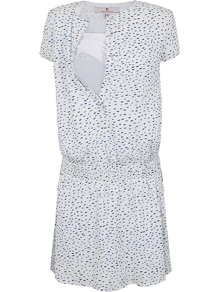 bellybutton Stillkleid in Weiß/ Blau günstig kaufen