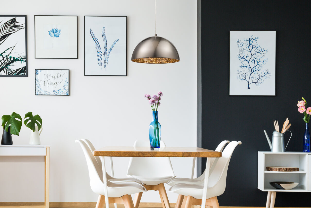 Globo Lighting - OKKO - Hängeleuchte Metall Nickel matt, 1x E27