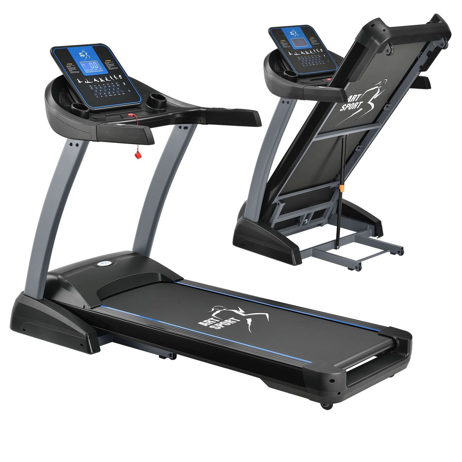 ArtSport Laufband Speedrunner 7000, 22 km/h, 48 Programme, 22 Stufen Steigung, LCD-Display, klappbar