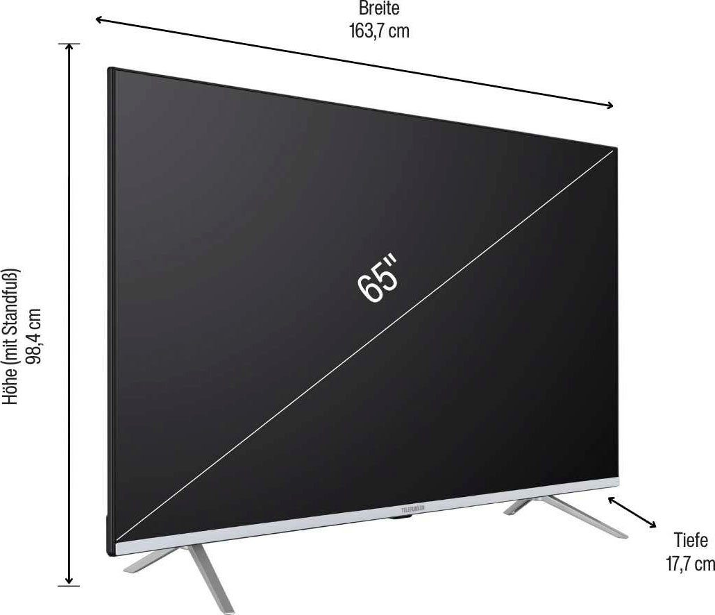 Telefunken D65V850M5CWHI LED-Fernseher (164 cm/65 Zoll, 4K Ultra HD, Smart-TV)