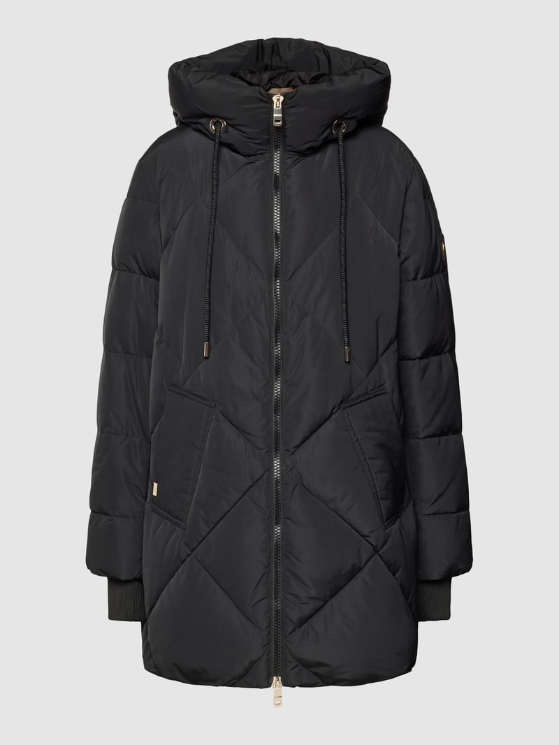Steppjacke mit Kapuze Modell 'AIMEE' in schwarz