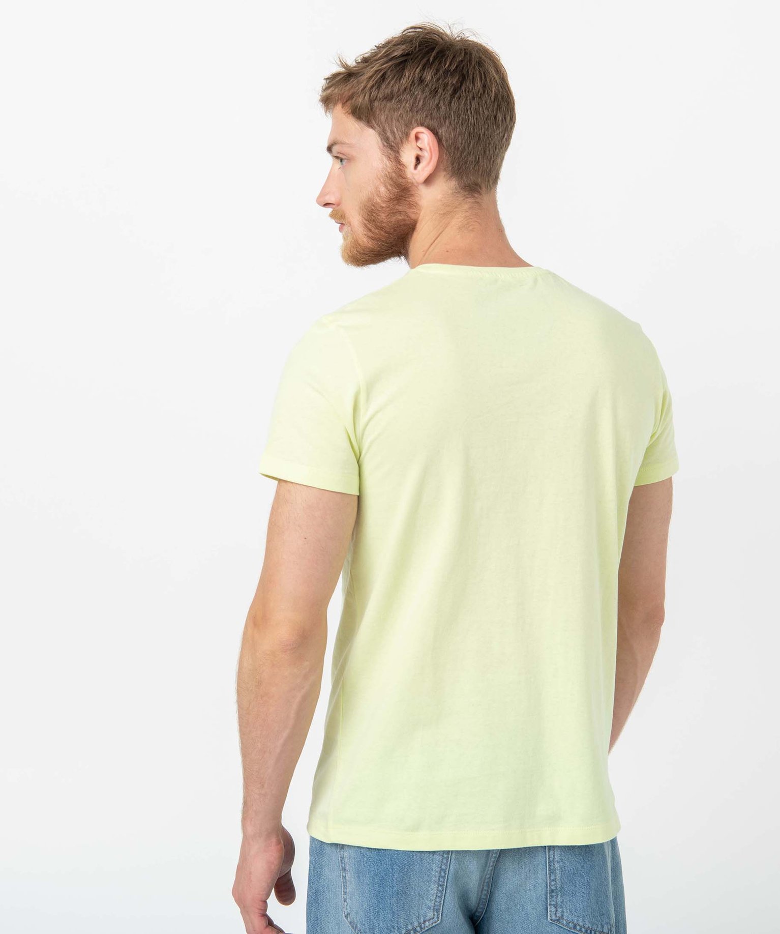 Tee-shirt homme avec motif plage californienne jaune | GEMO