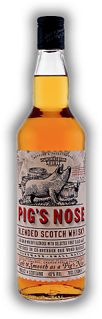 Pig's Nose Pig's Nose Wie der Name schon sagt, so weich wie eine Schweinenase, was in Schottland als beliebte Redewendung gebräuchlich ist. 0,7	 Liter - Vol 40%