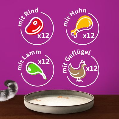 Jumbopack Whiskas Pure Delight Portionsbeutel 96 x 85 g