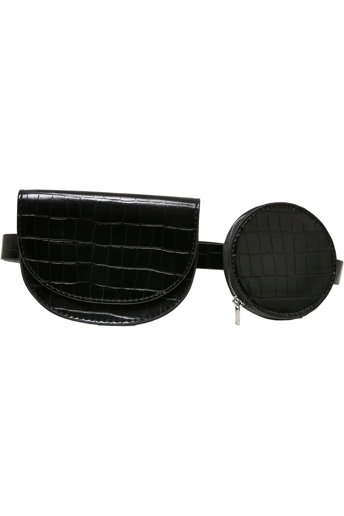 Urban Classics  Unisex-Doppelgürteltasche aus Kroko-Kunstleder