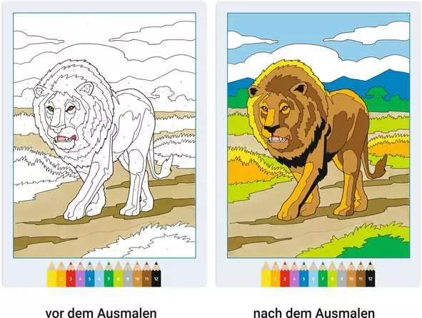 CreArt Malen nach Zahlen ab 7: Gefährliche Tiere