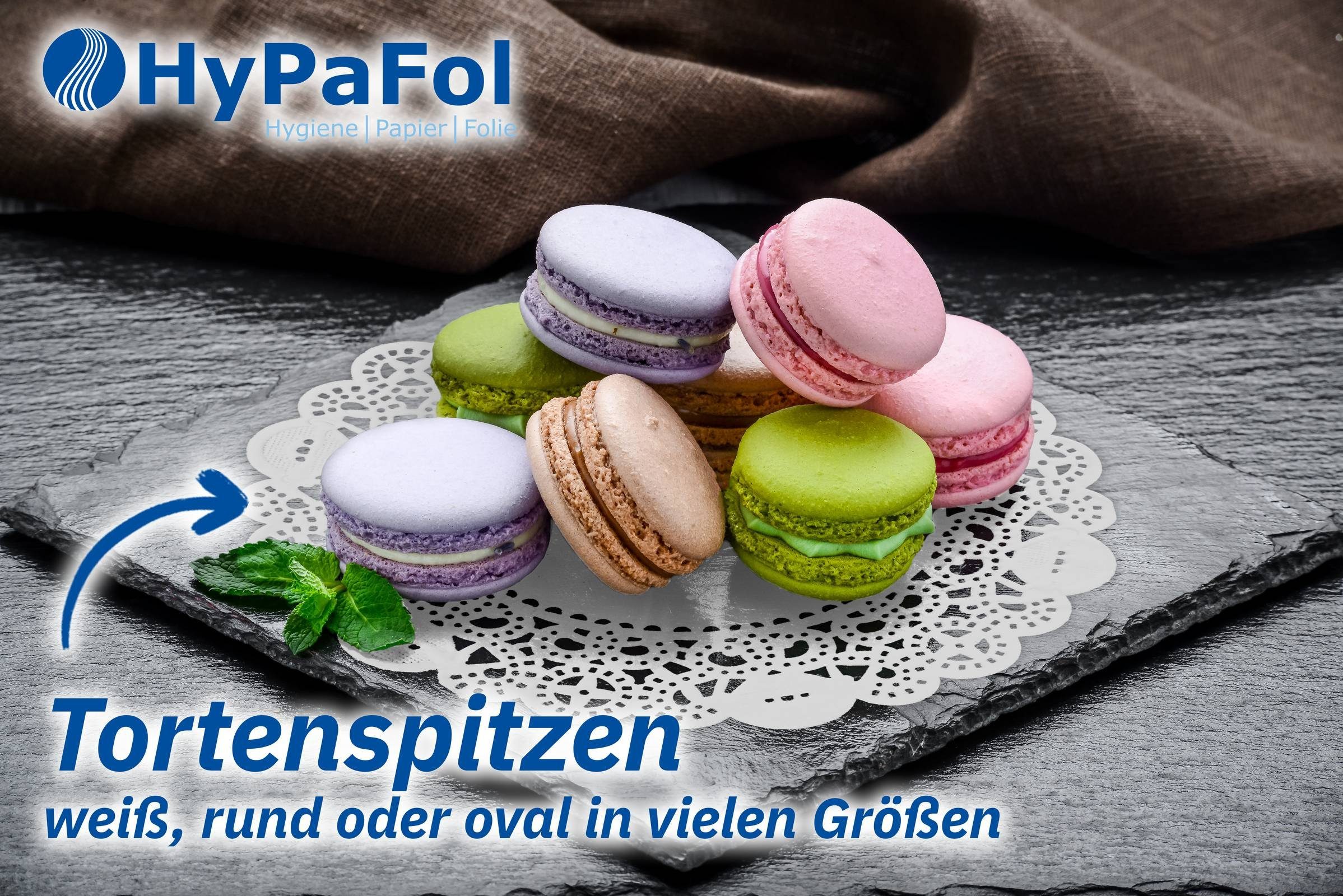 Hypafol Tortenwerkzeug Spitzendeckchen für Kuchen, Torte, Snacks, (Rund, 100 Stück)
