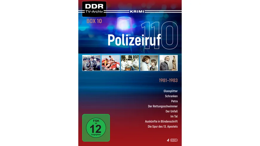 Polizeiruf 110 - Box 10 (DDR TV-Archiv) mit Sammelrücken  [4 DVDs]