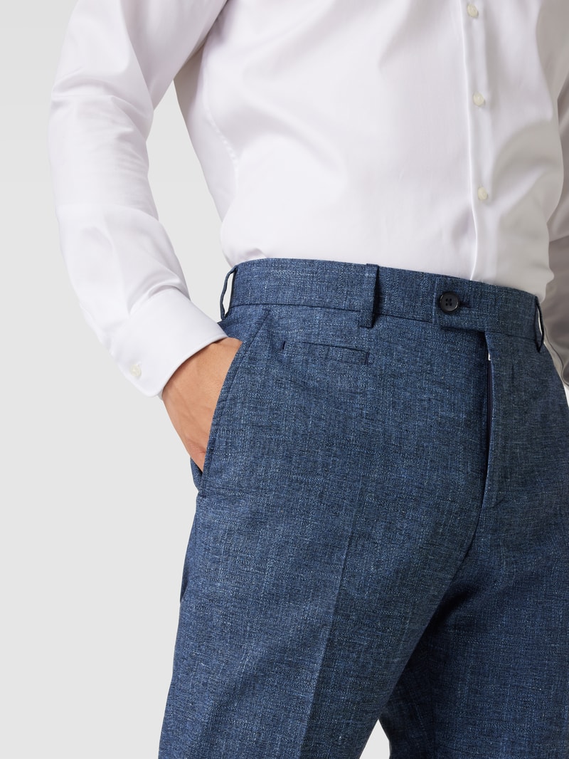 Stoffhose mit Bügelfalten Modell 'Luc' in royalblau
