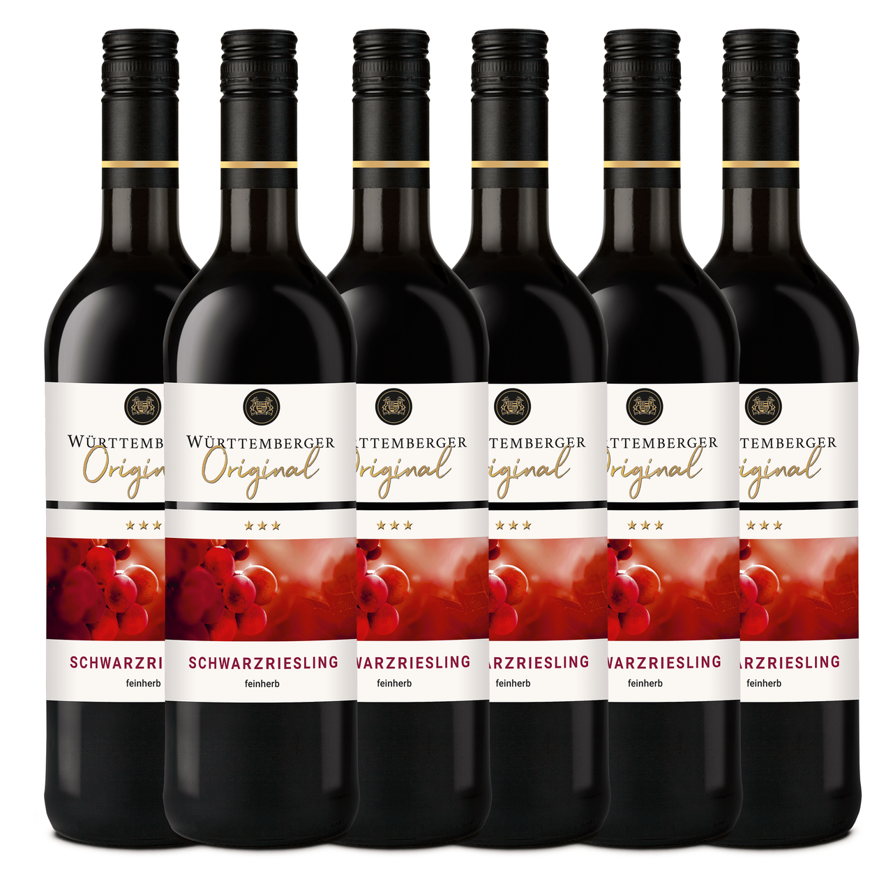 Württembergische WZG Württemberger Original Schwarzriesling Qualitätswein feinherb 0,75L 6er Karton