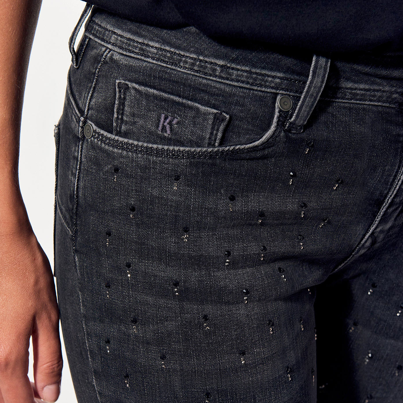 LOKA   Jean slim Femme noir