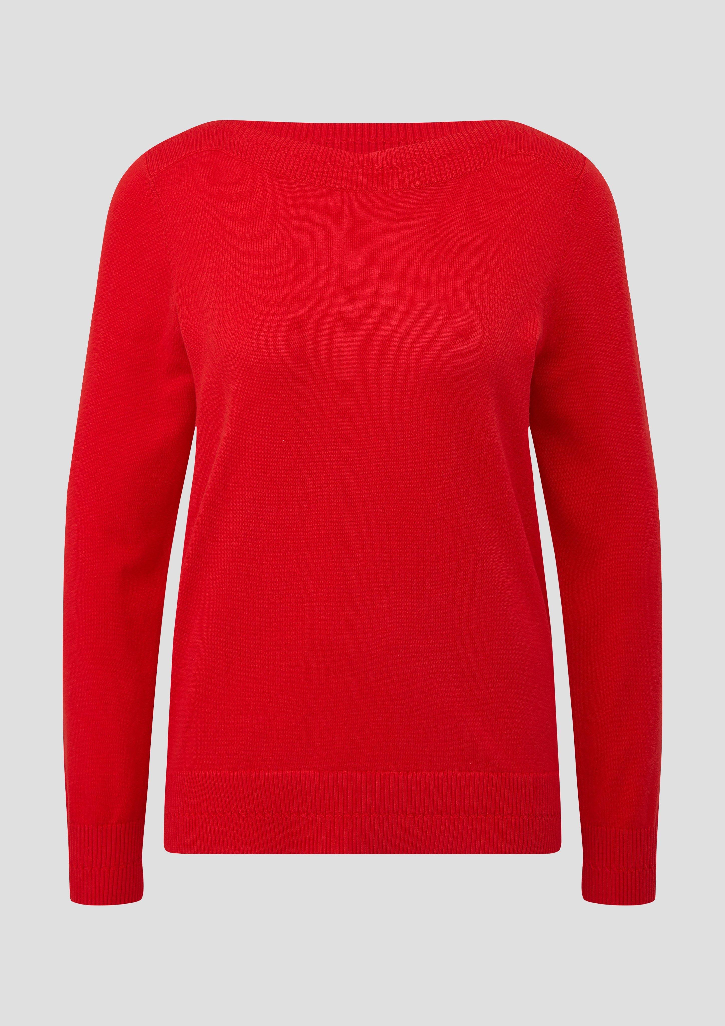 Feinstrickpullover mit U-Boot-Ausschnitt  2137603-3074