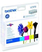 Brother LC970VALBP Original Tintenpatrone Schwarz, Cyan, Magenta, Gelb Multipack 4 Stück